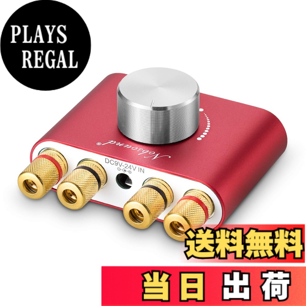 【送料無料】Nobsound NS-01G Pro パワーアンプ bluetooth 5.0 100W アンプ スピーカー HiFi オーディオ 電源付き (レッド)