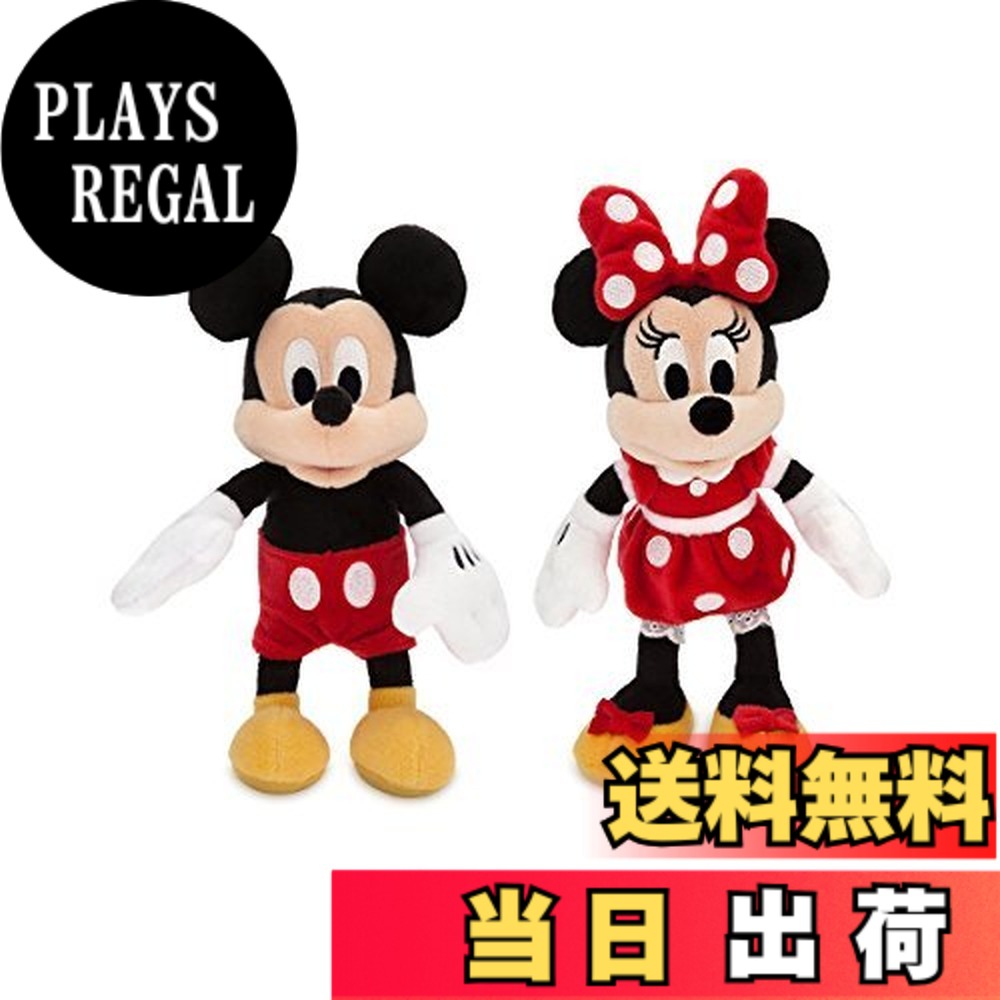 【送料無料】ディズニー (Disney) ミッキー＆ ミニー ミニサイズ ぬいぐるみ ペアセット 23.5cm レッド 2018 [並行輸入品]