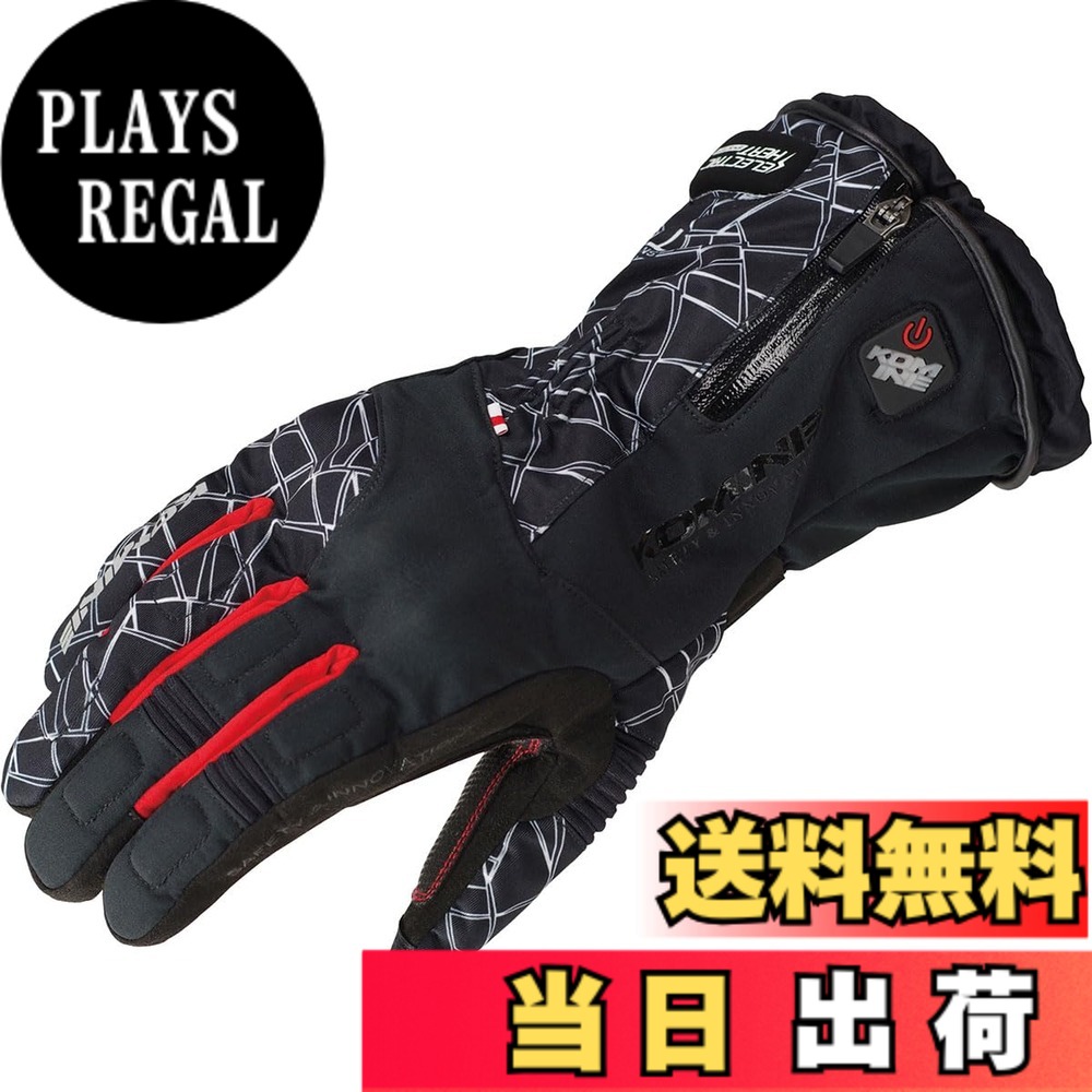 【送料無料】コミネ(KOMINE) バイク用 グローブ アドバンスドプロテクトエレクトリックグローブ Crush Black/Red S EK-205 1183 秋冬春向け 防水防寒カーボンストレッチ素材電熱