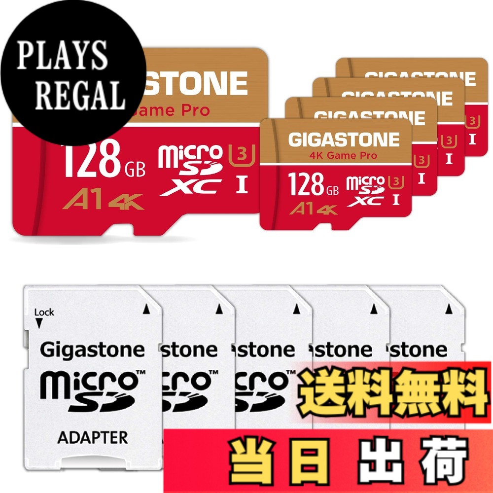 【貨物輸送無料】【Switch 1専用】GIGASTONE マイクロsd歌留多 128GB 5個仕掛ける 4K Game Pro microSDXC UHS-I A2 V30 U3 C10 100MB/s Ultra 固定ディスク 4K 映像媒体録画 行動写真機 運動競技写真機 4K Ultra 固定ディスク 画像 SDアダプタ5枚付き添い人【5年見聞立てなおす・無償取り替えっこ】
