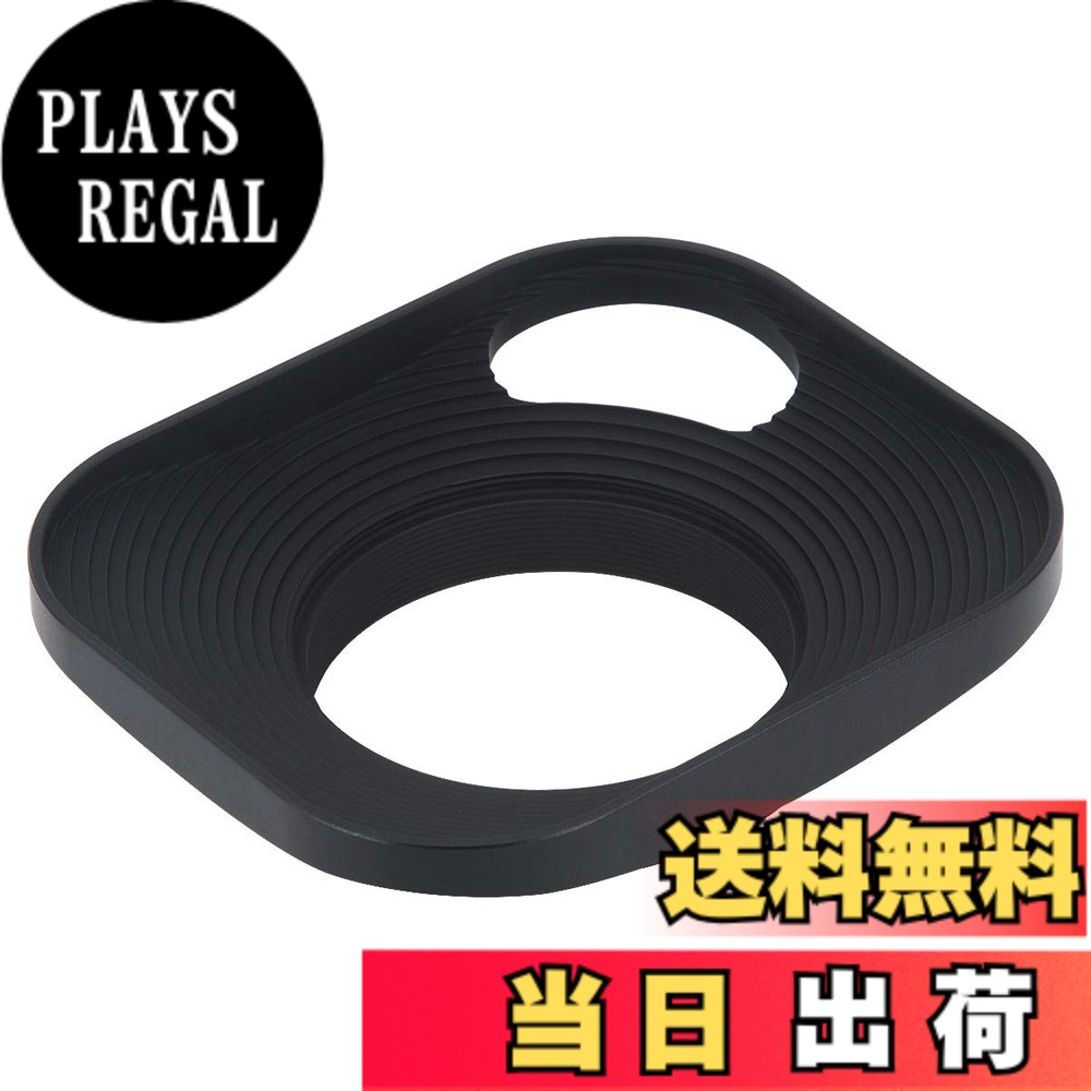 【送料無料】Haoge LH-B39P 39mm 正方形 メタル ねじ込み レンズフード シェードホローアウト設計 キャップ付 for ライカ Leica レンジファインダーカメラ 39mm E39 フィルタースレッドレンズ ブラック
