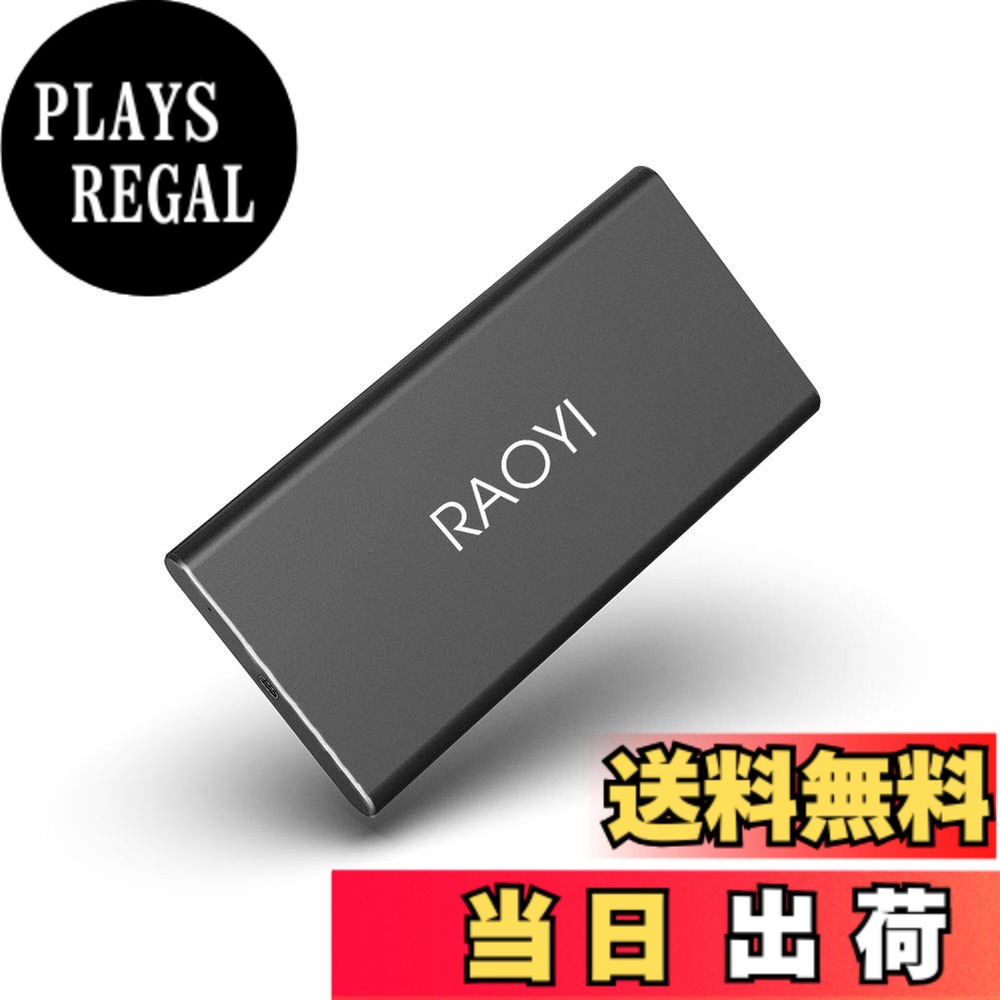 【送料無料】RAOYI 外付けSSD 250GB USB3.1 Gen2 ポータブルSSD 転送速度最大550MB/秒 PS4動作確認済 超薄型・超高速Type-A/Type-C 耐衝撃 防滴 黒｜PLAYS REGAL