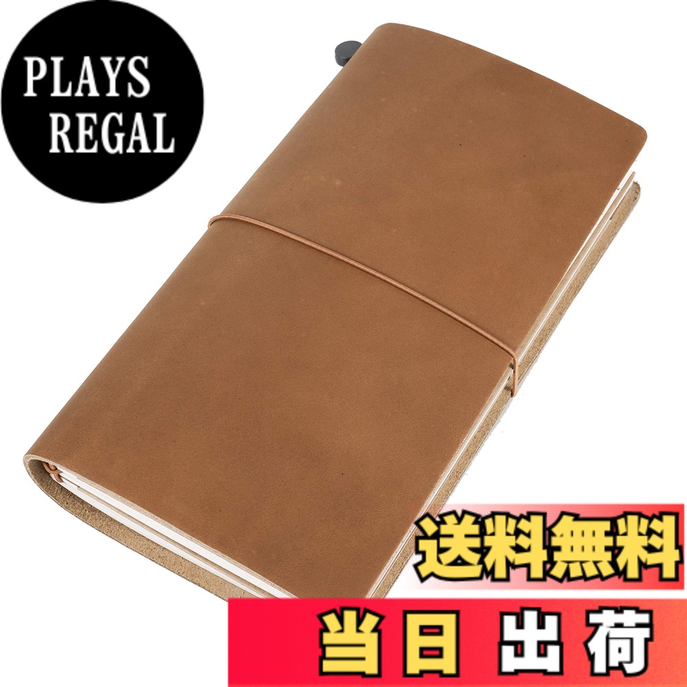 【送料無料】Collasaro レザーノート 本革 手帳 メモ帳 (キャラメル色, M, レギュラーサイズ, 220 x 125 mm)