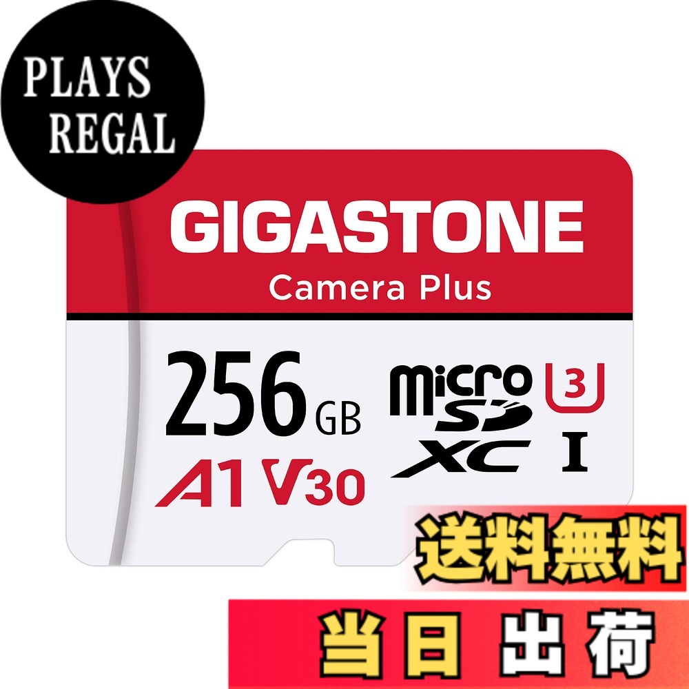【貨物輸送無料】【5年】GIGASTONE マイクロsd歌留多 256GB Camera Plus 盛りだくさん固定ディスク microSDXC UHS-I U3 A1 V30 C10 100MB/s 行動写真機 運動競技写真機 弾丸道路 4K UHD 画像 SDアダプタ1枚付き添い人