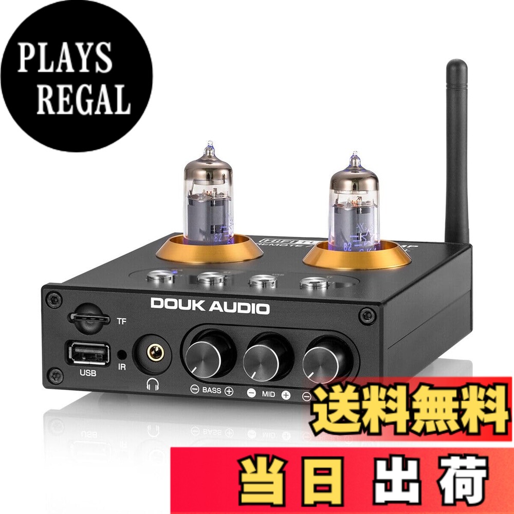 【送料無料】Nobsound P2 6K4 Mini Bluetooth 真空管プリアンプ HiFi USB プレーヤー ステレオ オーディオ ヘッドフォンアンプ リモコン操作