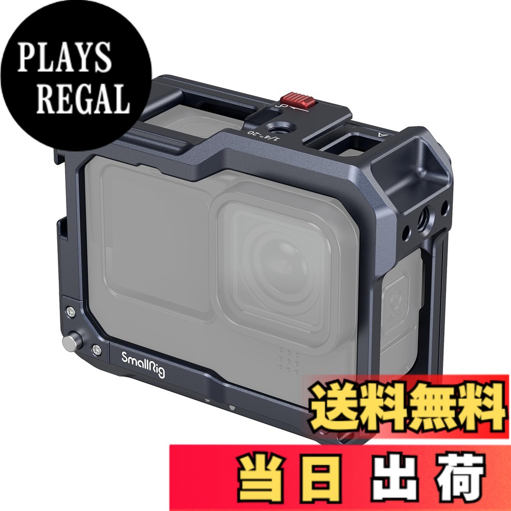 【送料無料】SmallRig Hero12/11/10/9 Black用ケージ Gopro対応 マックスレンズと互換性あり マイク LEDビデオライト用 2つのコールドシューマウント付き ビデオ撮影 カメラ用マウント部品 3084C｜PLAYS REGAL