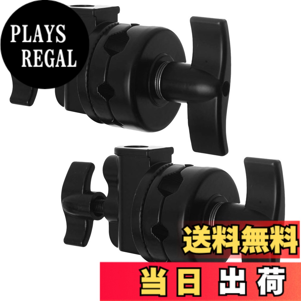 【送料無料】Selens グリップヘッド スイベルヘッド 多機能ヘビーデューティー 2.5in アダプター Cスタンド ライトスタンド ブームアーム 他の撮影機材対応 1/2 1/4 3/8 5/8インチ対応 2点セット ブラック