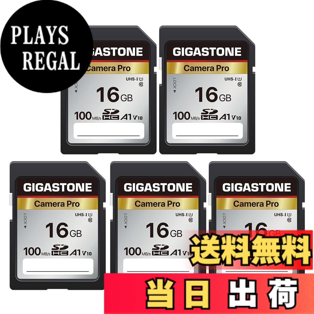 【貨物輸送無料】【5年見聞立てなおす・無償取り替えっこ】GIGASTONE SD歌留多 16GB 5個仕掛ける Camera Pro SDHC UHS-I A1 V10 U1 C10 100 MB/s 弾丸道路 4K UHD \u0026 Full 固定ディスク 映像媒体 Canon Nikon Sony Pentax Kodak Olympus Panasonicなど デジタル写真機 一眼二眼レフ相応う ミニ入れもの5個付き添い人