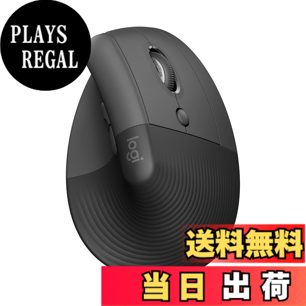 【送料無料】ロジクール ワイヤレス 縦型 静音 エルゴノミック マウス LIFT M800GR Logi Bolt Bluetooth Unifying非対応 smartwheel ワイヤレスマウス 無線 windows mac chrome iPad Android OS M800 グラファイト 国内正規品｜PLAYS REGAL 8,125円