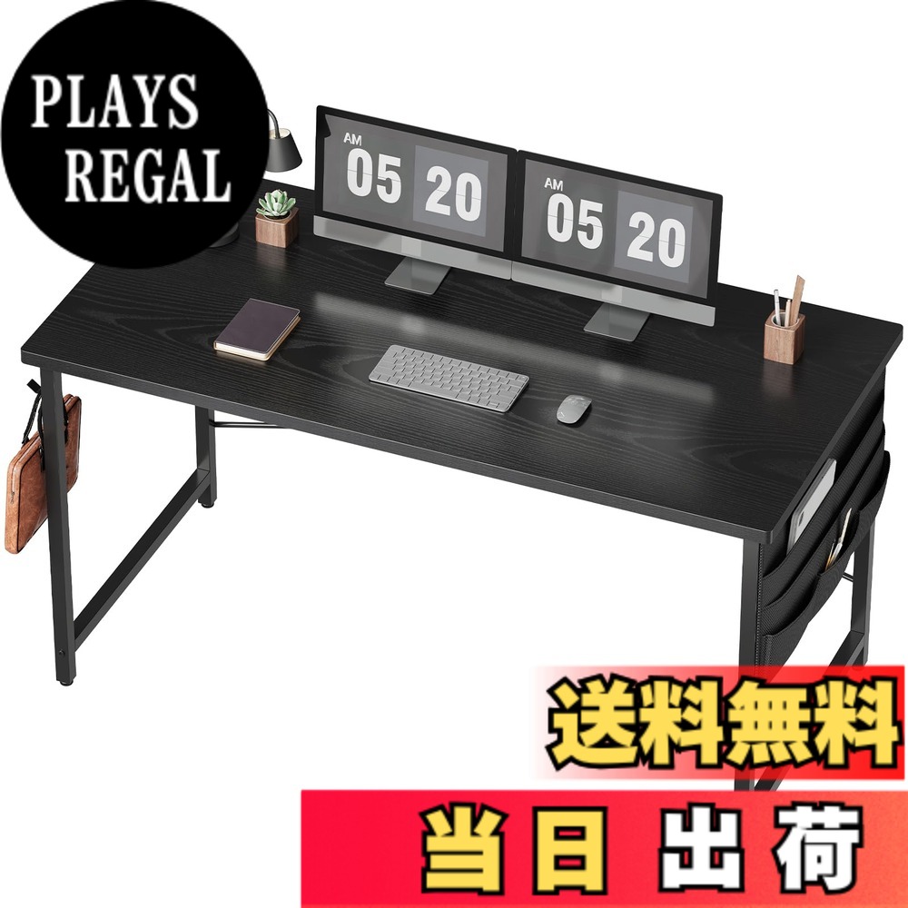 【送料無料】YeTom 机 デスク パソコンデスク pcデスク 幅120*奥行55cm つくえ 収納袋付き勉強机 フック付き学習机 組立簡単 テレワーク 黒い｜PLAYS REGAL 7,809円