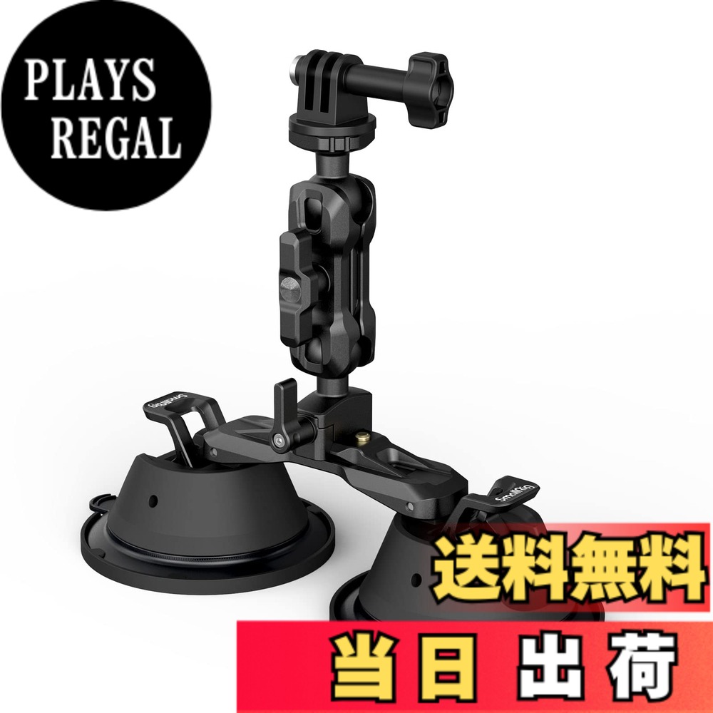 【送料無料】SmallRig 吸盤式カメラマウント 車載用 アクションカメラ用 撮影用 Gopro対応 DJIのOsmo Action/Pocket2対応、Insta360対応 軽量カメラ ZV-1、G7Xシリーズなどに適用 スマホ対応 吸盤式カメラスタンド フロントガラスホルダー 360度角度調整 gopro アクセサ｜PLAYS REGAL