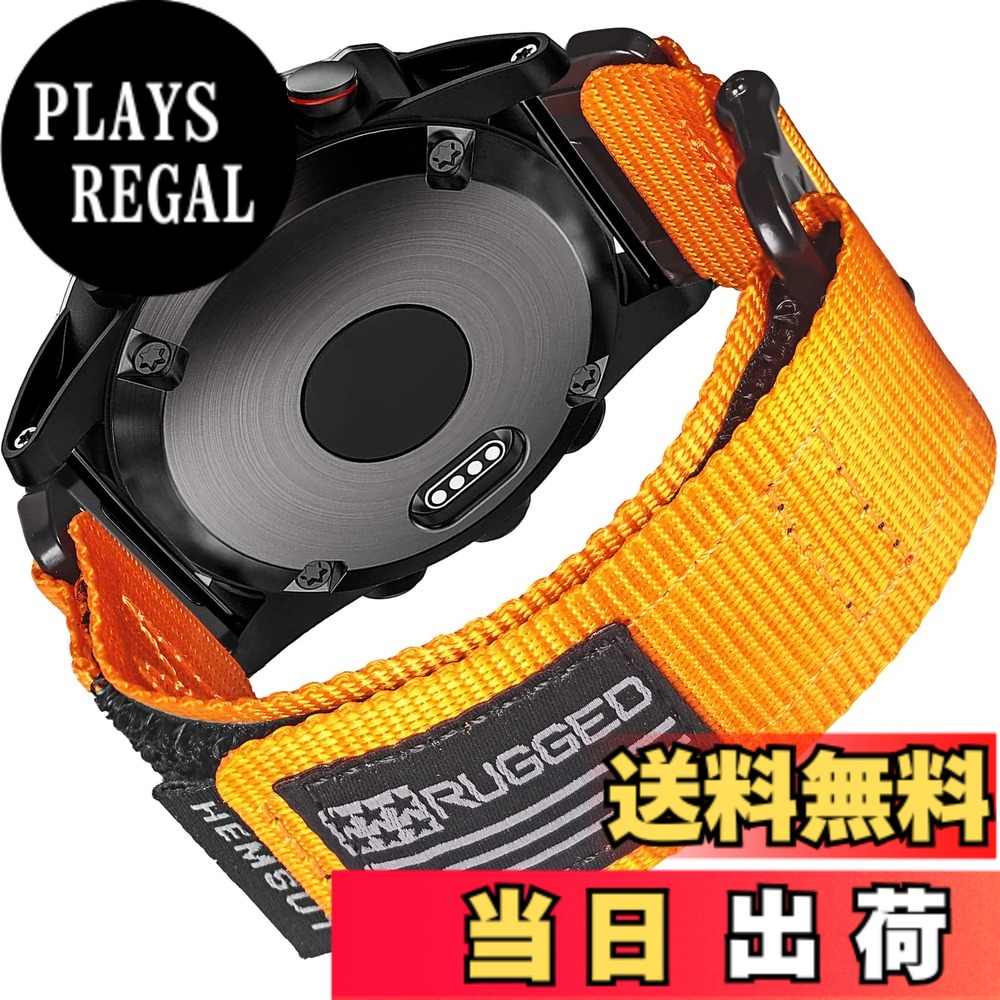 【送料無料】Hemsut ガーミン ベルト ガーミンウォッチ ナイロンスポーツバンド Fnix/Forerunner/Approach/MARQ/Quatix/D2/Instinct/Enduro/Tactixシリーズ用 アップグレードされたコネクタ ガーミンのクイックフィットver garminスマートウォッチ ベルト 手首サイズ7.