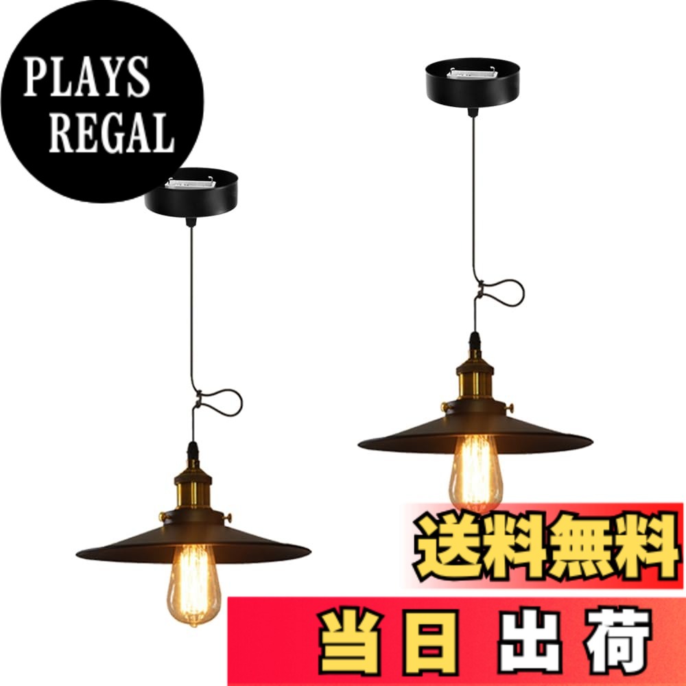 【送料無料】Herischen ペンダントライト シャンデリア E26 / E27口金 レトロ 照明器具 天井照明 吊り下げ ライト シーリングランプ インテリア照明 電球別売り (引掛シーリング式 2個)