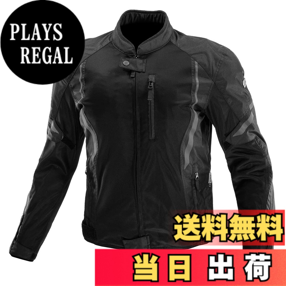 【送料無料】[KOMINE] バイク用 ジャケット JK-1463 プロテクトハーフメッシュジャケット 07-1463 メンズ Black M