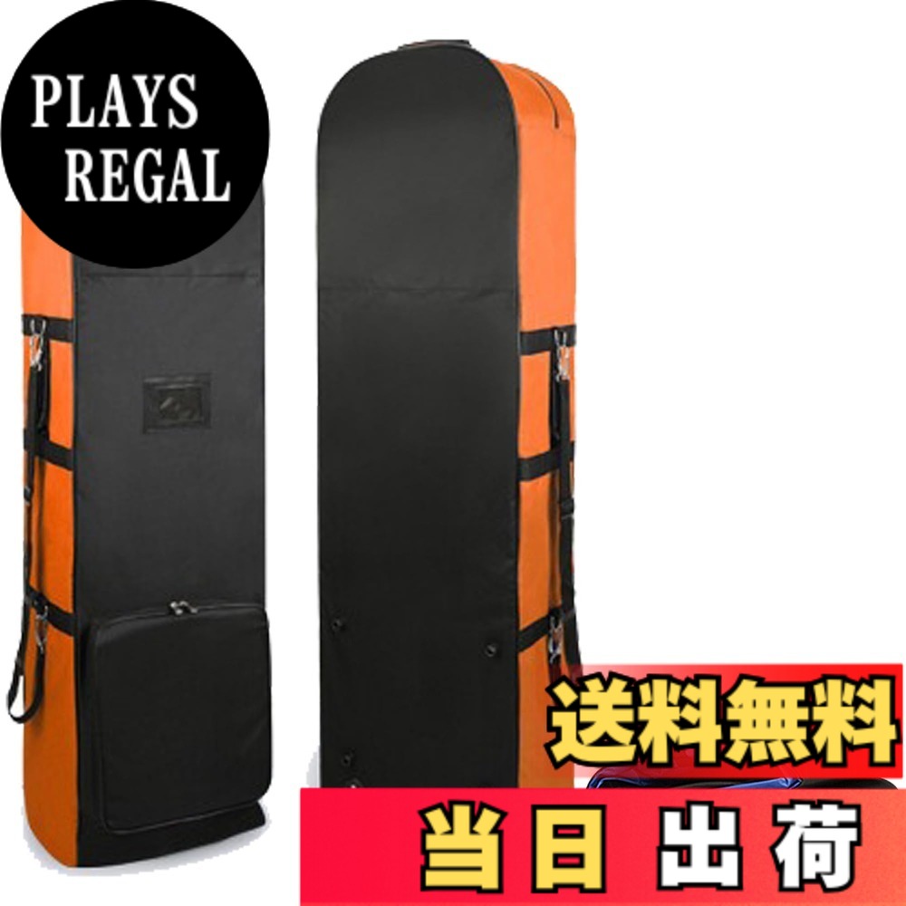 【送料無料】FMAFNLY ゴルフトラベルカバー トラベルカバー ホイール付き ゴルフバッグカバー ゴルフトラベルバッグ 折りたたみ式 ゴルフ航空バッグ シューズ収納 オレンジ