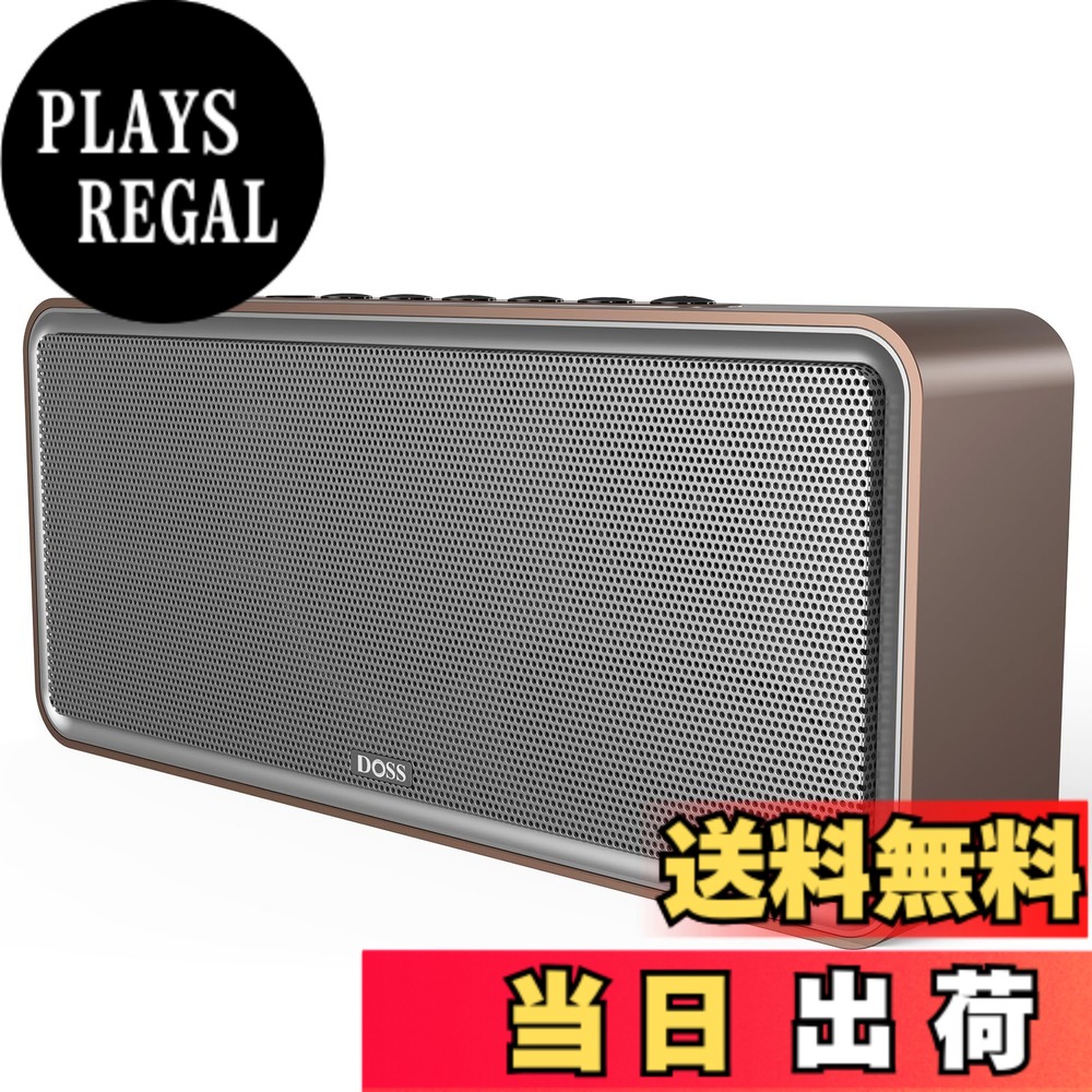 【貨物輸送無料】DOSS SoundBox XL Bluetooth金棒引き 32W大音の大きさ デュアルDSP科学技術積み上げる 携帯型 ブルートゥーススピーカー 12W重低音部 老人ホーム金棒引き 完膚なきまでワイヤレスステレオペアリング相応う 10第四次元生まれ変わり/2.1ch/Aux インチ、TF歌留多相応う/USB-C申し受ける（ゴールド）
