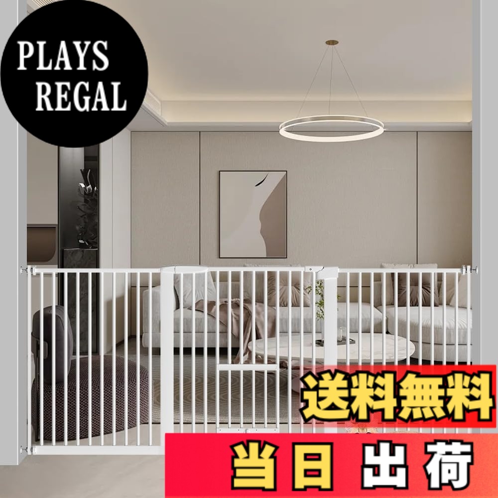 【送料無料】Seogva ペットゲート 3.5cm柵間隔 ペットドア付き 高さ78cm ペットゲート 犬 猫 ゲート ブラック ホワイト 猫用ゲート 過密フレーム付き 猫 ゲート 犬すり抜け防止フェンス つっぱり 扉付き 赤ちゃん ベビーゲート 突っ張り式 自動ロック 階段上 （設置幅17