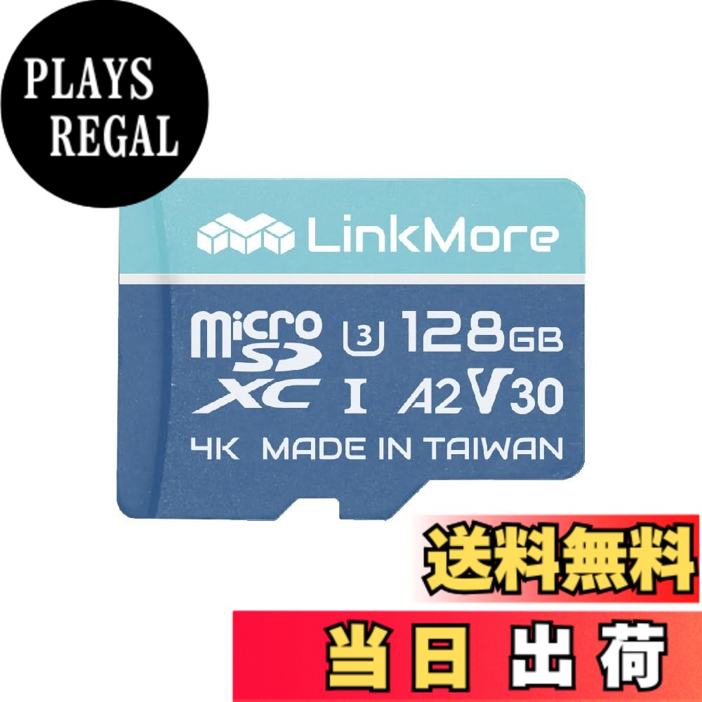 【貨物輸送無料】LinkMore 128GB A2V30 MicroSDXC歌留多 Gopro相応う SDアダプタ付【最大限度読み込む160MB/s】