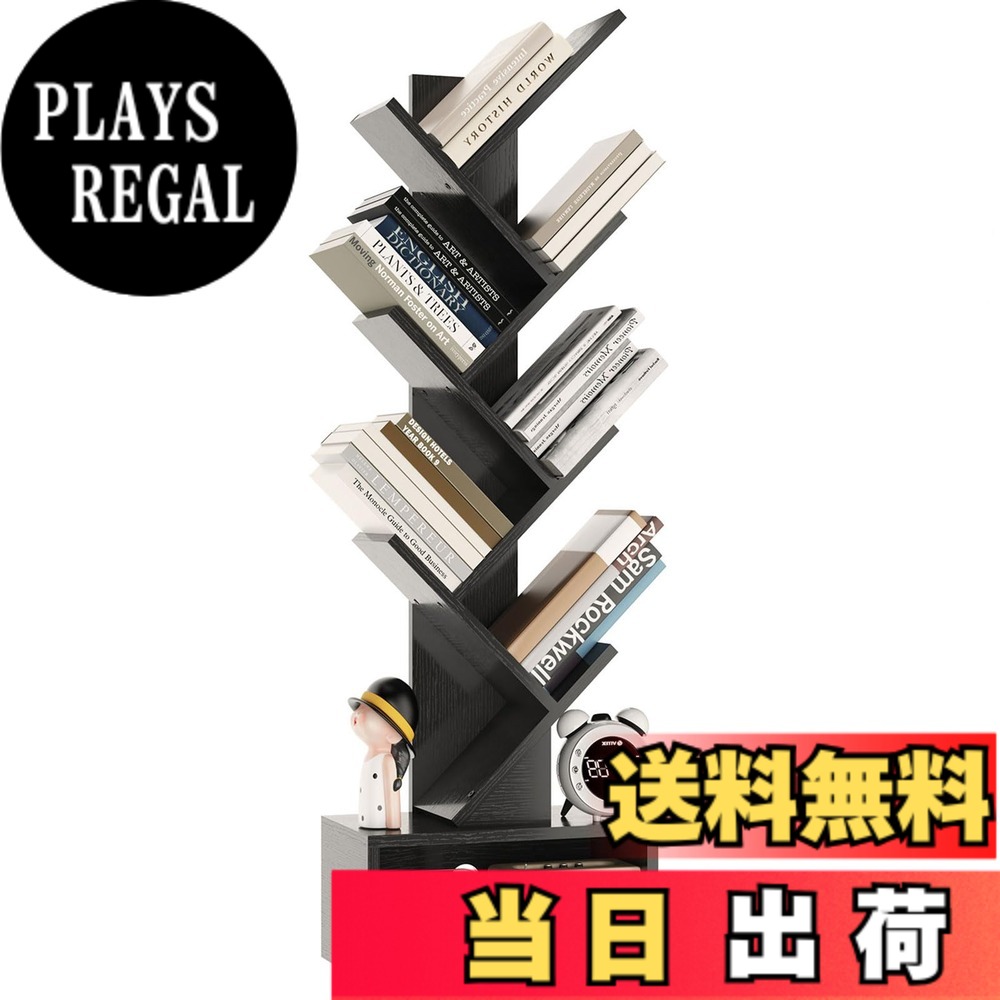 【貨物輸送無料】YMYNY 書物棚6階建て中仕切り 立て棚 大電気容量木の棚 磁気テープ飾りつけ格 一本立ち式棚 ホームオフィスリビングオフィス用 38 x 19 x 112 糎 CD傾倒押しとどめる 逐次刊行物読みものの見せびらかす用 黒いこと JPHBC016B