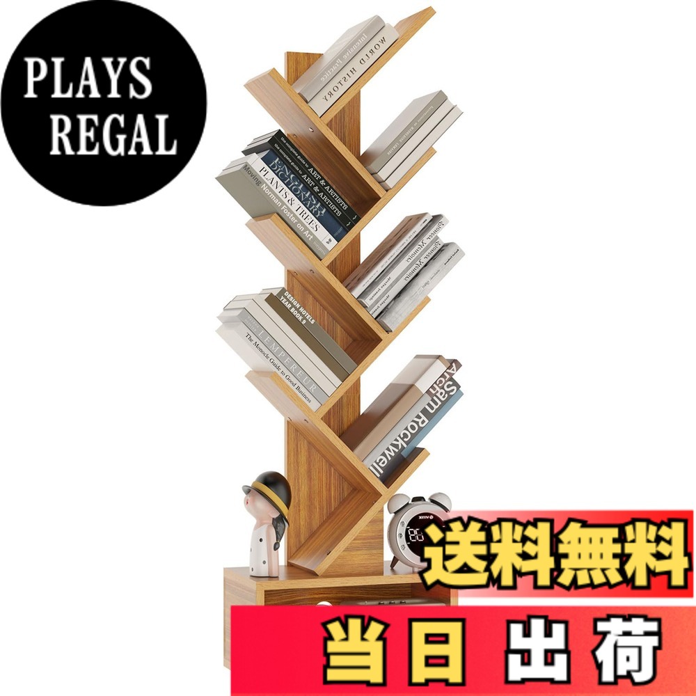 【貨物輸送無料】YMYNY 書物棚6階建て中仕切り 立て棚 大電気容量木の棚 磁気テープ飾りつけ格 一本立ち式棚 ホームオフィスリビングオフィス用 38 x 19 x 112 糎 CD傾倒押しとどめる 逐次刊行物読みものの見せびらかす用 木の色 JPHBC016N