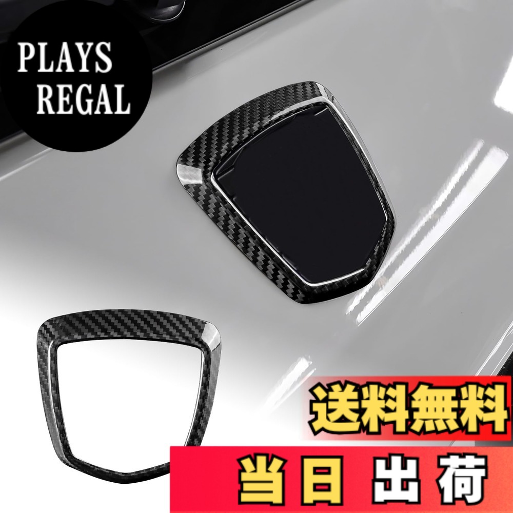 【送料無料】AIRSPEED アバルト 595 595C 695 695C 500 2008-2024 専用 アクセサリー ハード カーボンファイバー 外装 カスタム パーツ 車のロゴフレームカバーステッカー カッコいい 傷防止 ドレスアップ Abarth 595 695 両面テープ付き 車用品 (リアロゴ ブラック)