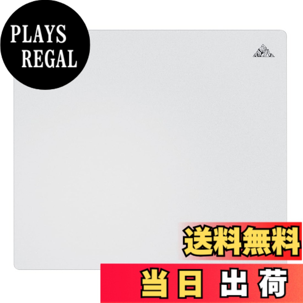 【送料無料】Lovicool ゲーミングガラスマウスパッド 滑り止め 耐久性強い FPSゲームやオフィスで 強化ガラスマウスパッド 400x450mm ホワイト|PLAYS REGAL