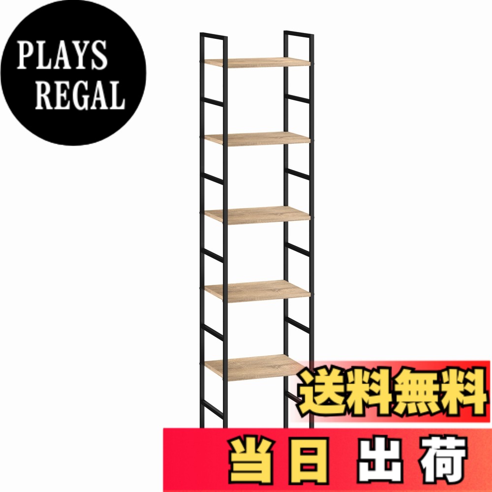 【送料無料】XINYF 棚 ラック おしゃれ 棚 スリム 棚 ラック 棚 スリム シェルフ ラック おしゃれ オープンシェルフ オープンラック 本棚 スリム (オーク, 幅40x奥行30x高さ176cm)|PLAYS REGAL
