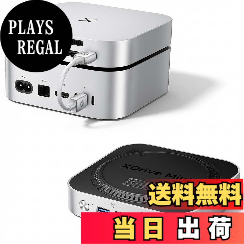 【送料無料】iDsonix Mac Mini M4 ドック（M.2 NVMe/SATA SSDエンクロージャ搭載）、USB A 10Gbpsx2、USB A 5Gbpsx2、TF/SDカードスロット、3.5mmオーディオジャック、Mac Mini M4/M4 Pro用ドッキングステーション - M4D1｜PLAYS REGAL
