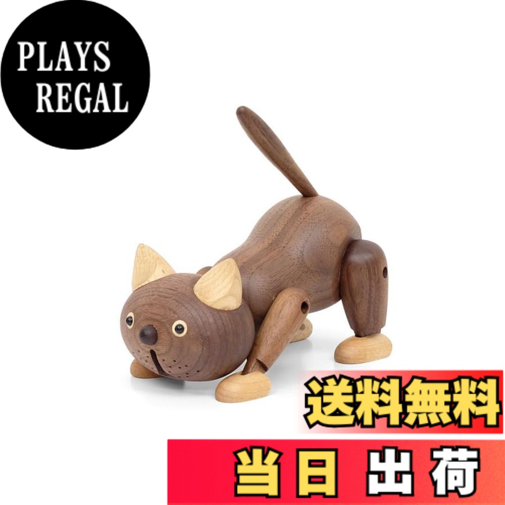 【送料無料】(hej!e) 猫 大 置物 木制 動物 オブジェ 北欧雑貨 インテリア 人形 ディスプレイ 可愛い お洒落 アクションフィギュア ウォールデコ|PLAYS REGAL