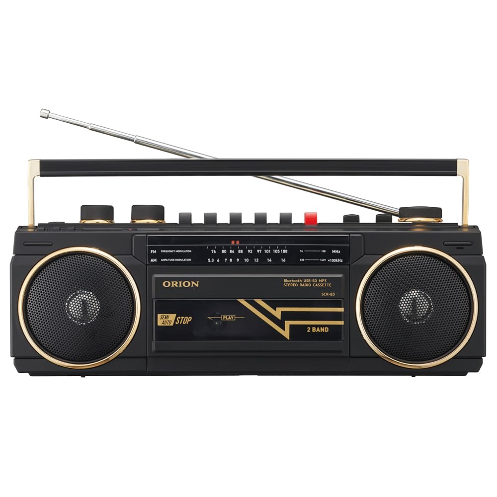 【送料無料】ORION(オリオン) ステレオラジオカセット Bluetooth機能搭載 USB SD MP3 FM/AM ブラック SCR-B3A BK ドウシシャ 色:ブラック|PLAYS REGAL