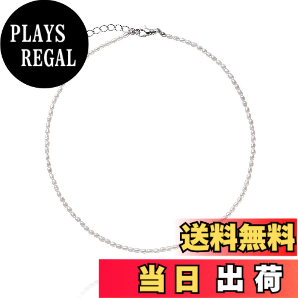 【送料無料】[VOTRE COUTURE] 淡水パール ネックレス 選べる長さ ベビーパール 小粒 ゴールド シルバー レディース 華奢 ブランド10年 色：ライスxシルバー、サイズ：44cm｜PLAYS REGAL