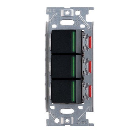 【送料無料】神保電器/NKW3路ガイドランプ付きスイッチセット トリプル ソフトブラック(SB) NKW03009 色：ソフトブラック｜PLAYS REGAL