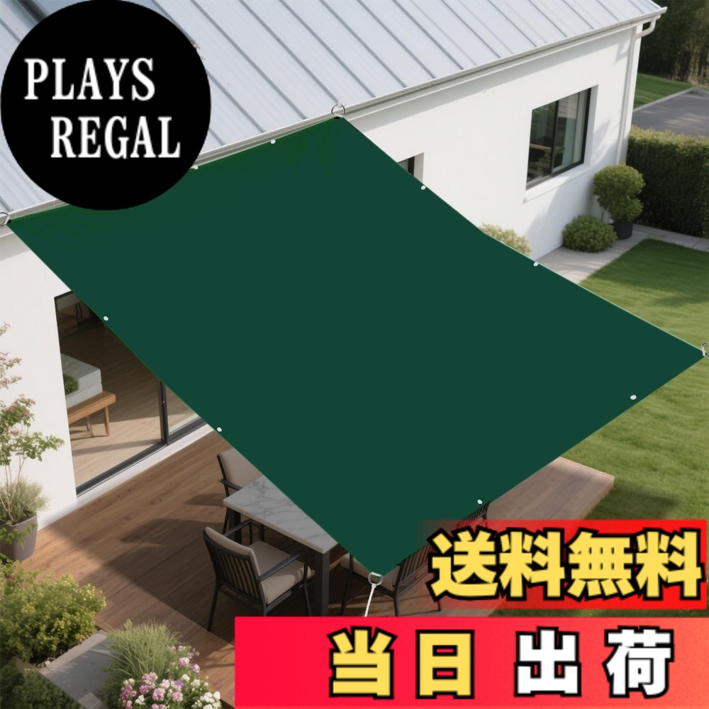 【貨物輸送無料】BIGLOONG 日おおい疑しさ 日よけ 暑さ打つ手 雨除け撥水雨合羽 日がさ 400Dポリエステル ハトメ式甚だしいUP PU塗り付ける 紫外線UVとり捨てる 縁側 雨覆い 芝地 運動場 スウィミングプール 池 甲板 カイルヤード 坪庭 後庭 部屋の入り口yd 運動場 鉄道車両 色：緑であること、大きさ：3*5M