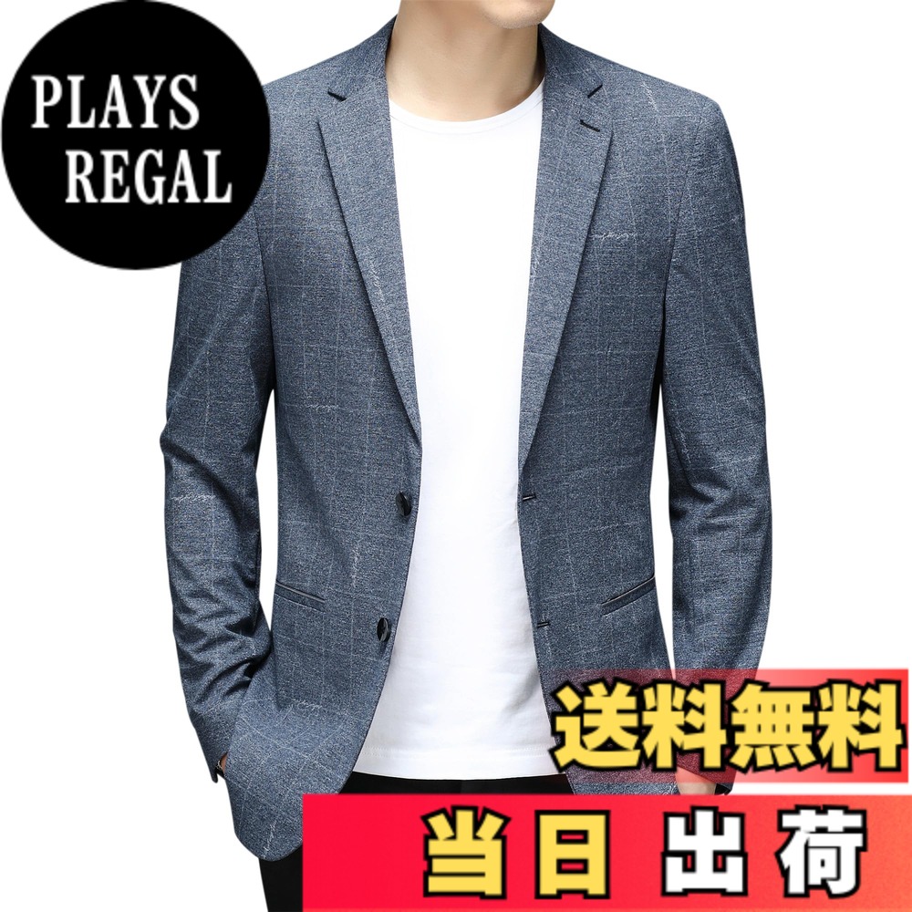 【貨物輸送無料】[FHLHY] テーラードジャケット メンズ 細身 長袖 背広上衣 心地好い 商行為 今めかしい おおきい大きさ 色：薄墨色 2289、大きさ：XL