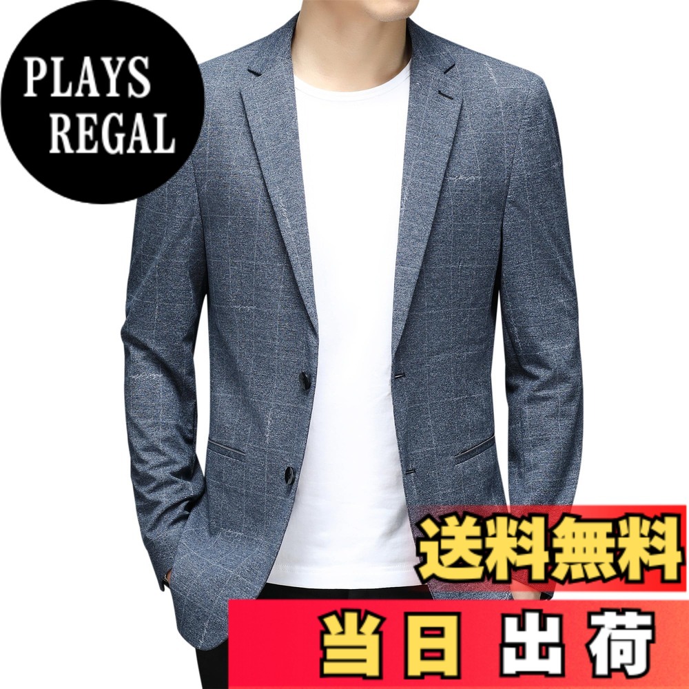 【貨物輸送無料】[FHLHY] テーラードジャケット メンズ 細身 長袖 背広上衣 心地好い 商行為 今めかしい おおきい大きさ 色：薄墨色 2289、大きさ：L