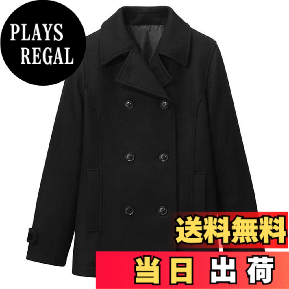 【送料無料】[NOLCCTN] 制服 スクールコート レディース 学生 女子 ピーコート Pコート ショート丈 細身 厚手 男女兼用 MY468 色：ブラック、サイズ：M