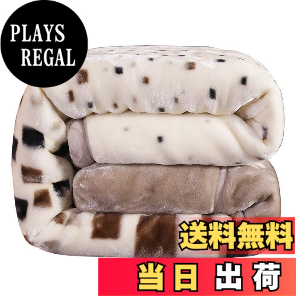 【送料無料】[w.guan] 毛布 掛け布団 シングル ブランケット 厚手 衿付き ふわふわ あったか 静電防止 マイクロファイバー 柔らかく肌触り 洗える 色：チェック柄、サイズ：ダブル・180x220cm