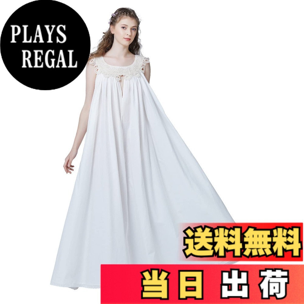 【送料無料】[BEAUTELICATE] ネグリジェ レディース コットン パジャマ 女性 ルームウェア ワンピース マタニティー 春 夏 秋 冬 色：白01、サイズ：Free Size