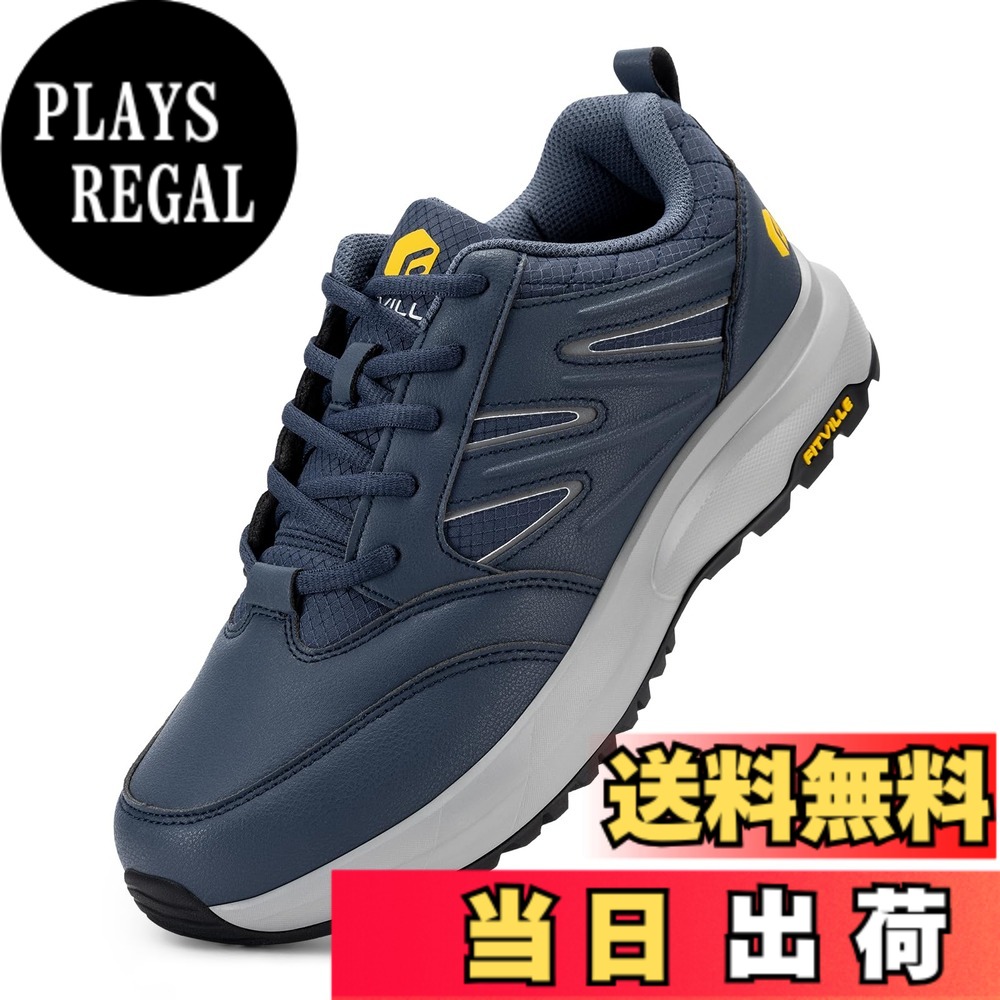 【送料無料】[FitVille] 登山靴 トレッキング シューズ メンズ 幅広 2E 4E 防水 ハイキング シューズ キャンプ 防滑 軽量 山登り 靴 色：ダックブルー、サイズ：28.0 cm4E｜PLAYS REGAL 8,657円