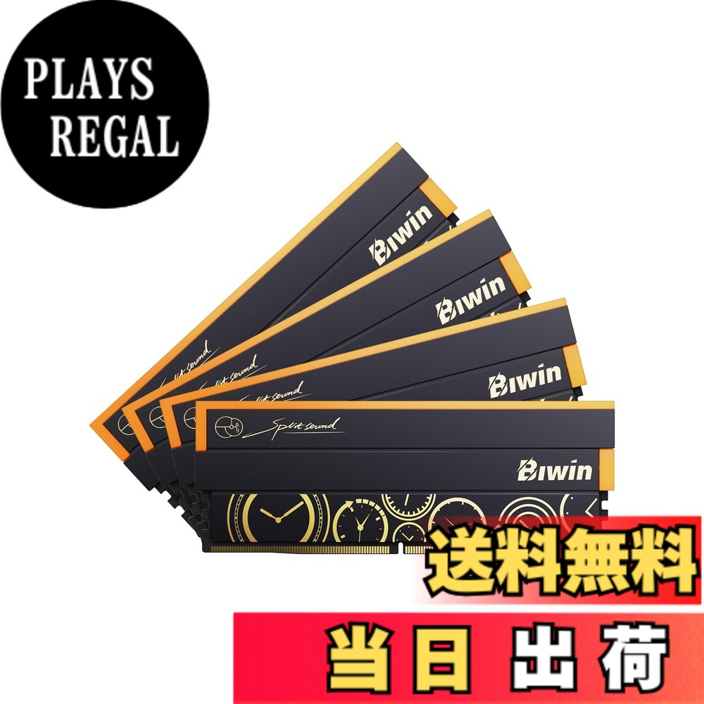 【送料無料】Biwin DW100 DDR5 RGB U-DIMM PC用メモリ 色：ブラック、サイズ：6000MT/s 192GB C28｜PLAYS REGAL