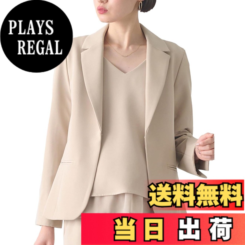 【貨物輸送無料】[ANGELIEBE エンジェリーベ] マタニティ 産前 産後 相応う 伸ばすこと ジョーゼット テーラード 上衣 背広 お受験 お宮参り 色：ベージュ、大きさ：L