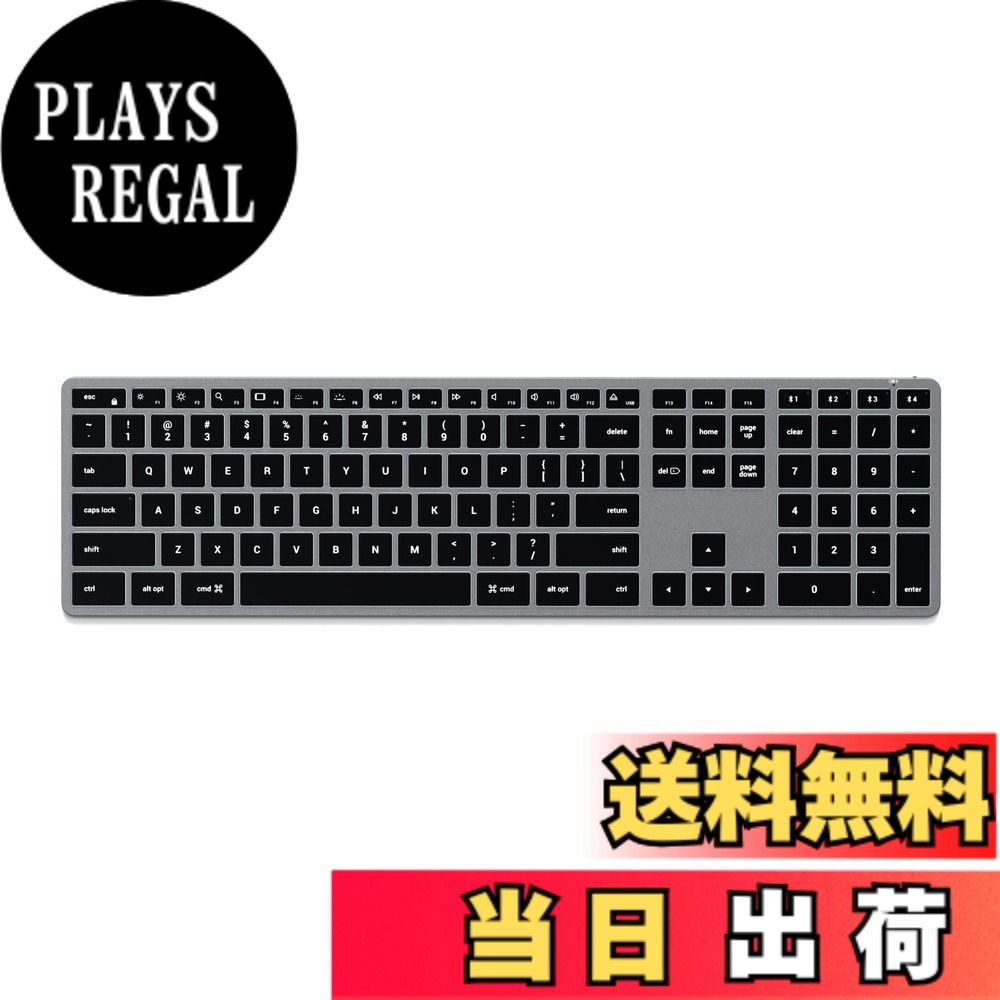 【送料無料】SATECHI スリム Xシリーズ Bluetooth バックライトキーボード マルチペア 色：スペースグレイ、サイズ：3ゾーン｜PLAYS REGAL