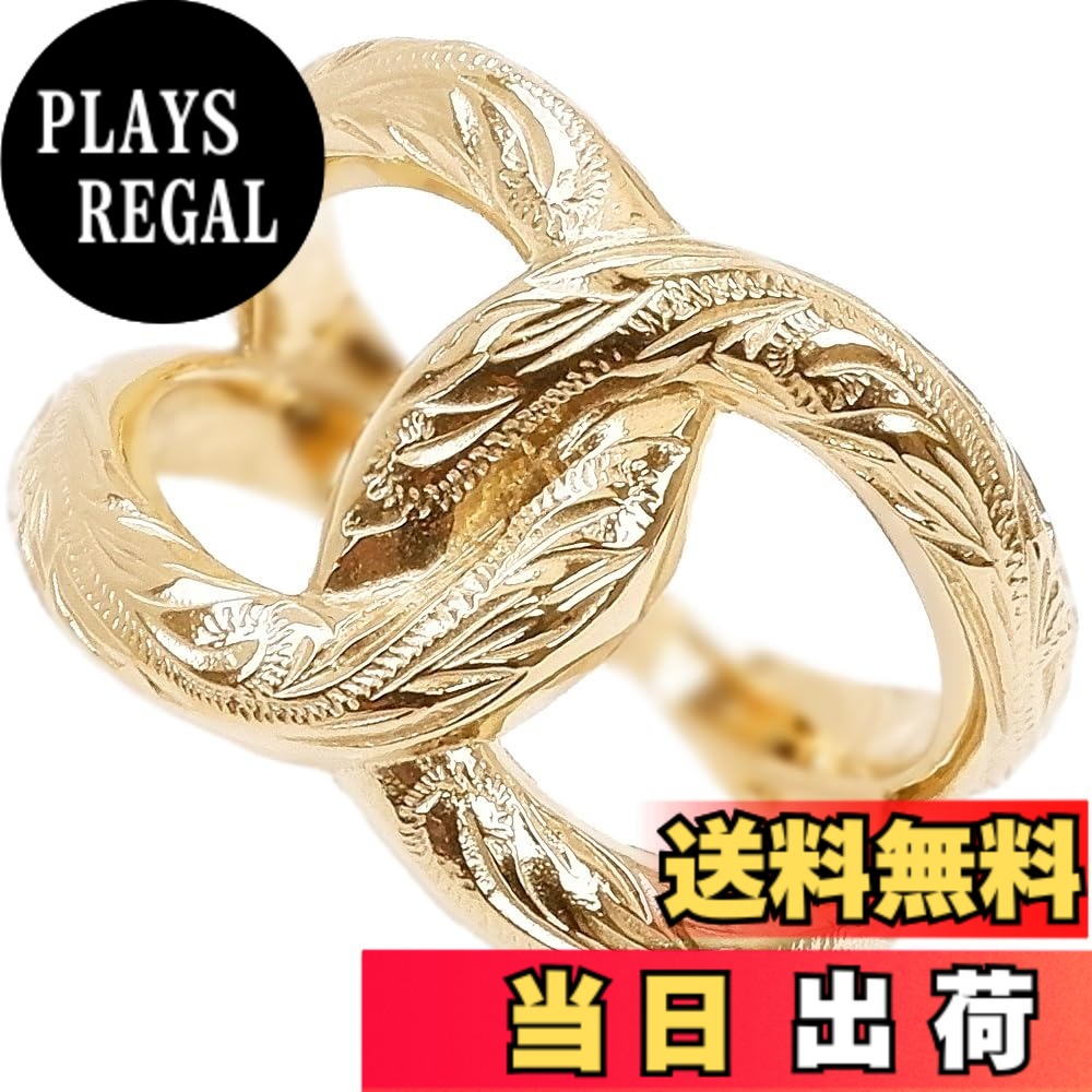 【送料無料】[ジュライス] ハワイアンジュエリー リング 指輪 エタニティー CC レディース メンズ プレゼント 金属アレルギー対応 サージカル ステンレス 色：イエローゴールド｜PLAYS REGAL