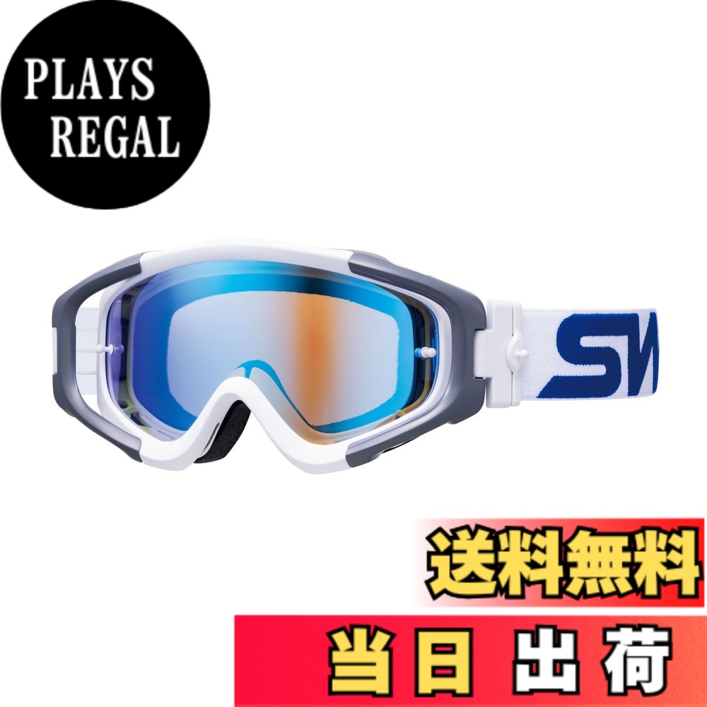 【貨物輸送無料】[スワンズ] ダートゴーグル MX-TALON タロン 色：W/GRY(白いことx薄墨色)、大きさ：ONE