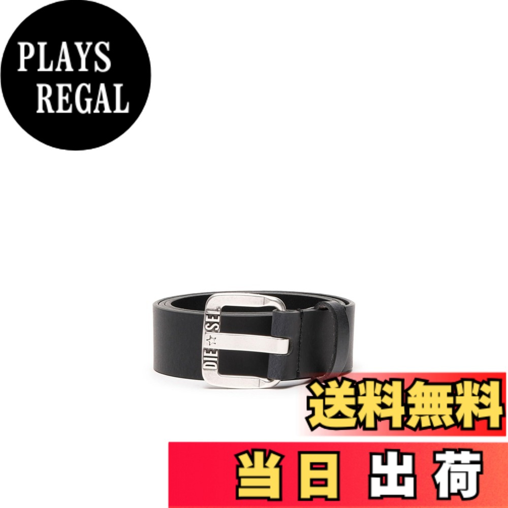【貨物輸送無料】[Diesel] [ディーゼル] メンズ バッファローレザー ロゴタイプ 胴締め X08881P1913 色：黒いこと、大きさ：100