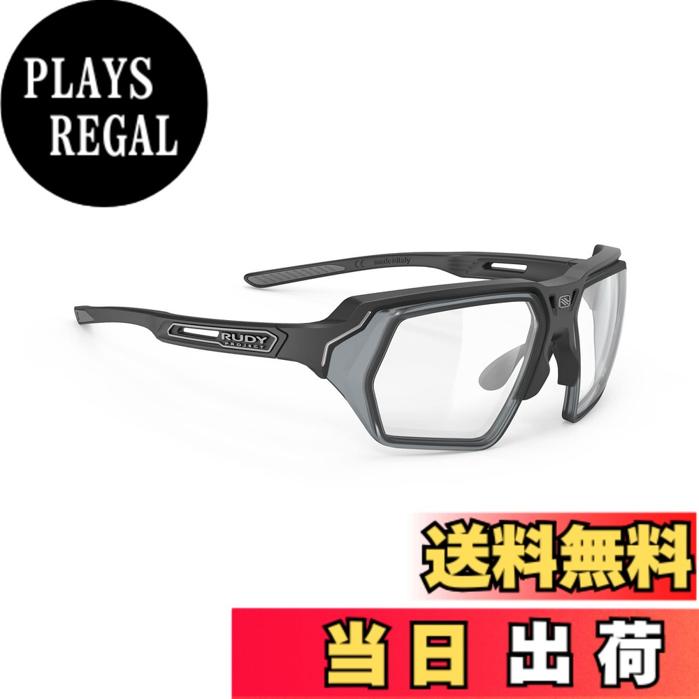 【貨物輸送無料】[ルディプロジェクト] 運動競技黒眼鏡 DELTABEAT 三角州音楽的リズム 色：黒いこと引っ敷き/オプティカルドック(フローズンアッシュ)、大きさ：水晶体幅：69粍、水晶体高：51粍