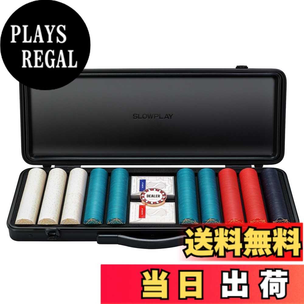 【送料無料】SLOWPLAY Nash Ceramic Poker Chips Set | Nashセラミックポーカーチップセット 色：500枚（数字表記なし)、サイズ：43mm｜PLAYS REGAL
