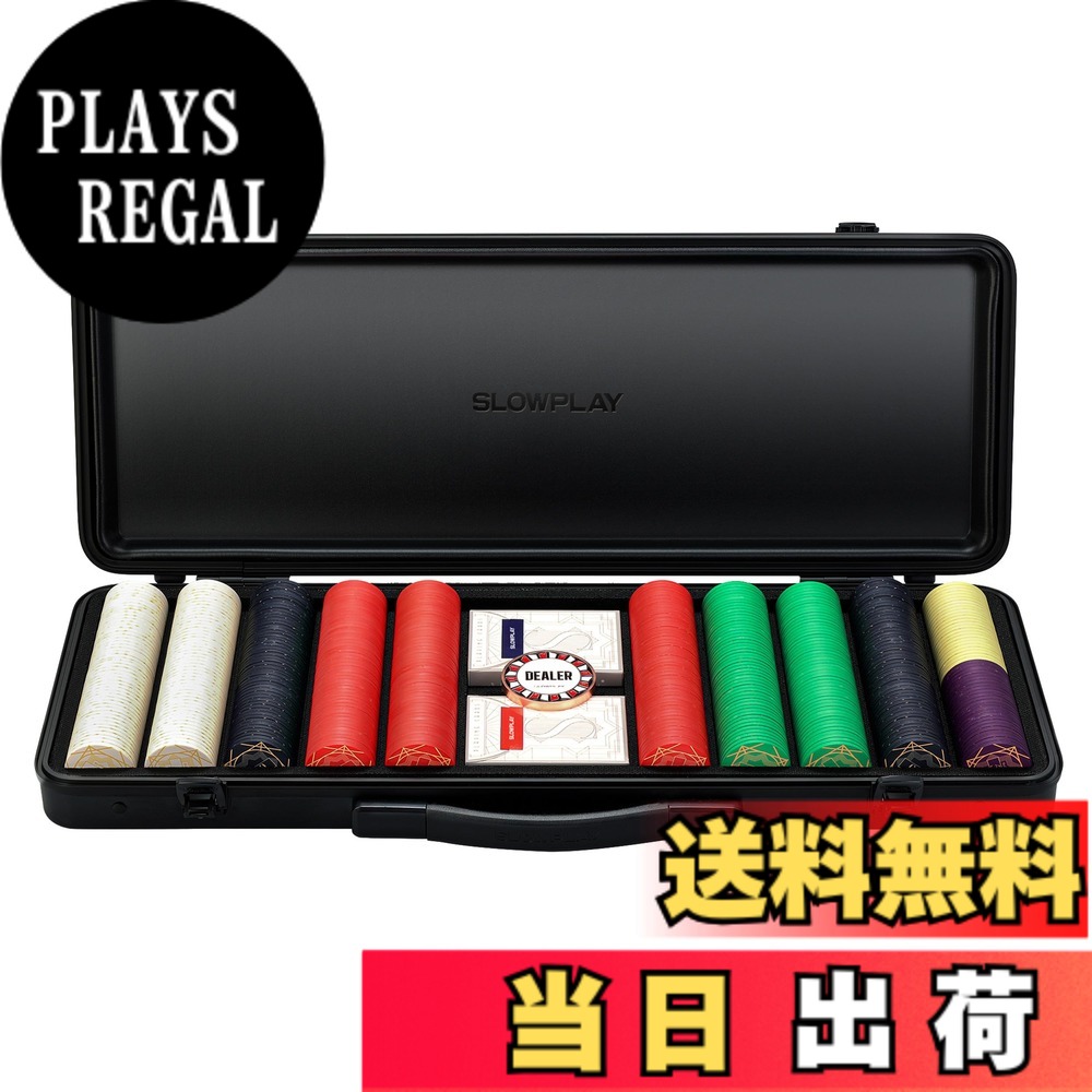 【送料無料】SLOWPLAY Nash Ceramic Poker Chips Set | Nashセラミックポーカーチップセット 色：500枚（数字表記あり）、サイズ：43mm｜PLAYS REGAL