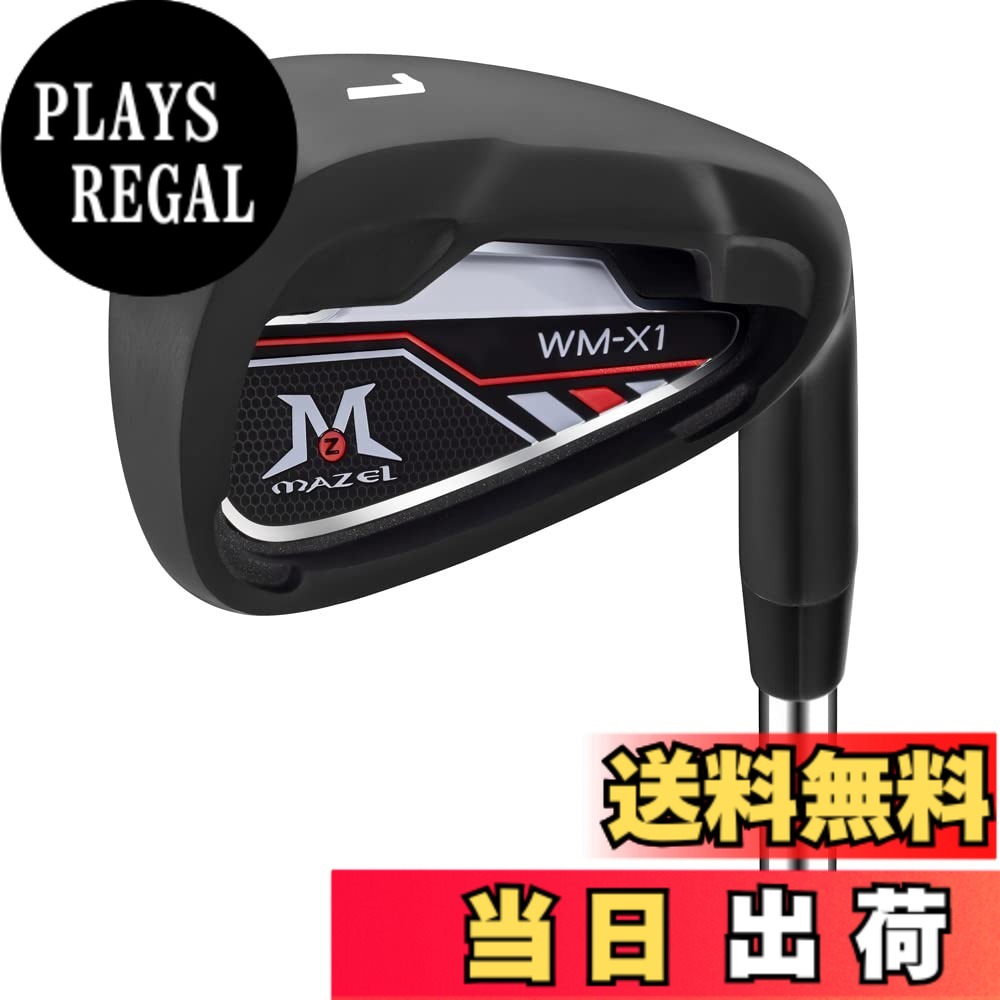 【送料無料】MAZEL (マゼル) WM-X1/2 ゴルフ クラブ アイアン スチールシャフト 単品(番手:0,1,2,3,4,5,6,7,8,9,AW,PW,SW) メンズ 右用/左用 フレックス:S バッグなし・クラブのみ 色：青/黒、サイズ：左利き｜PLAYS REGAL