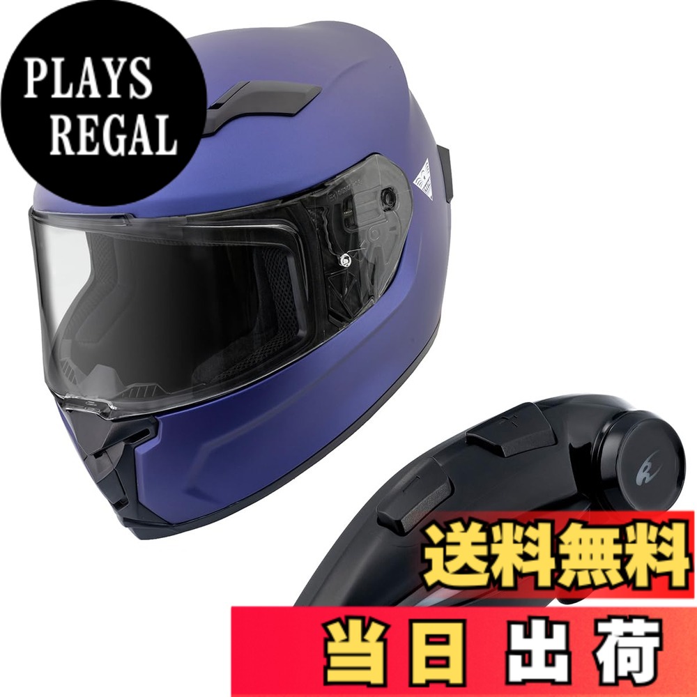 【貨物輸送無料】コミネ(KOMINE) 自動二輪車用 フルフェイスヘルメット 色：Mat Metal Blue、大きさ：L